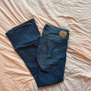 Hollister Women's Deep Indigo Wide Leg Jeans
